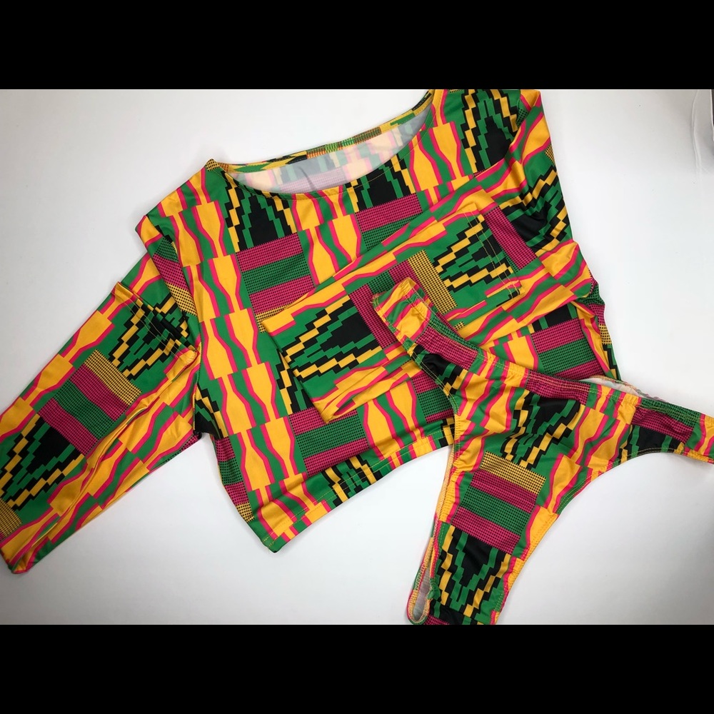 African print 2PC swimsuit